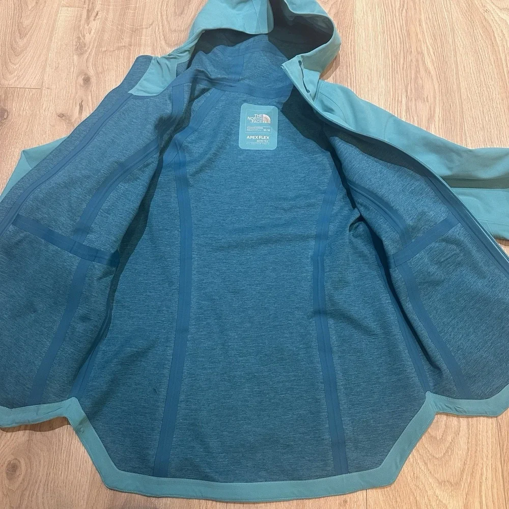 The North Face Blue Women's Apex Flex Gore-Tex 2.0 Hooded Full Zip Jacket EUC - Picture 6 of 11